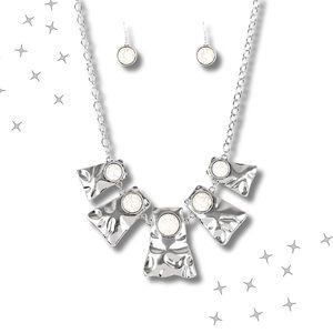 White And Silver Necklace